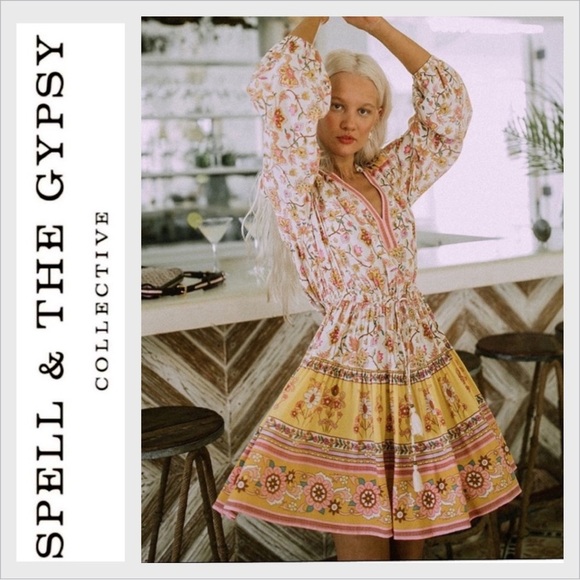 Spell & The Gypsy Portobello Road Play Mini Dress XS - Picture 1 of 13